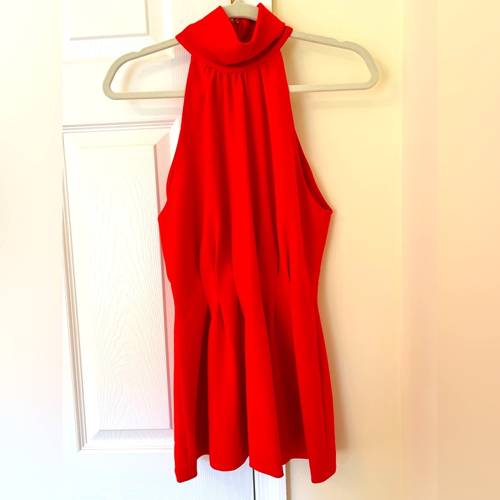 STRETCH CREPE HALTER TOP